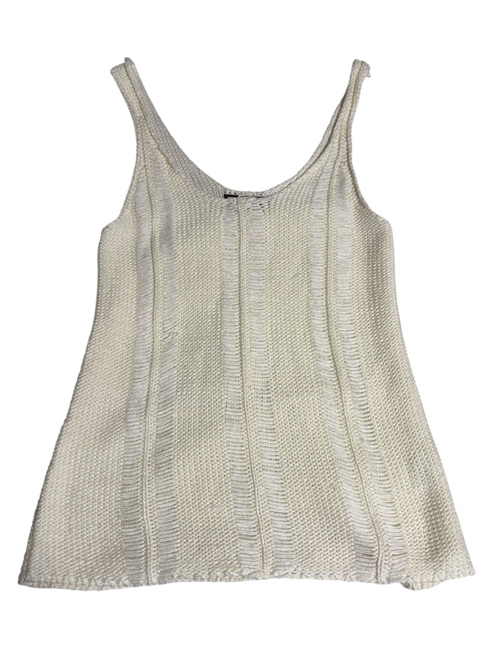 Billabong Knit Tank Top White Cream Scoop Neck